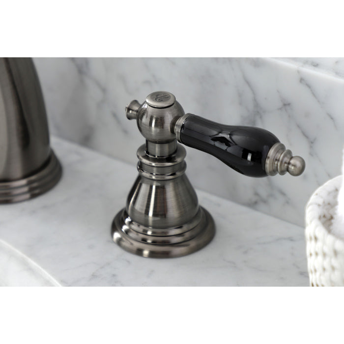 Kingston Brass KB983AKL Duchess Widespread Bathroom Faucet with Pop-Up Drain, Black Stainless