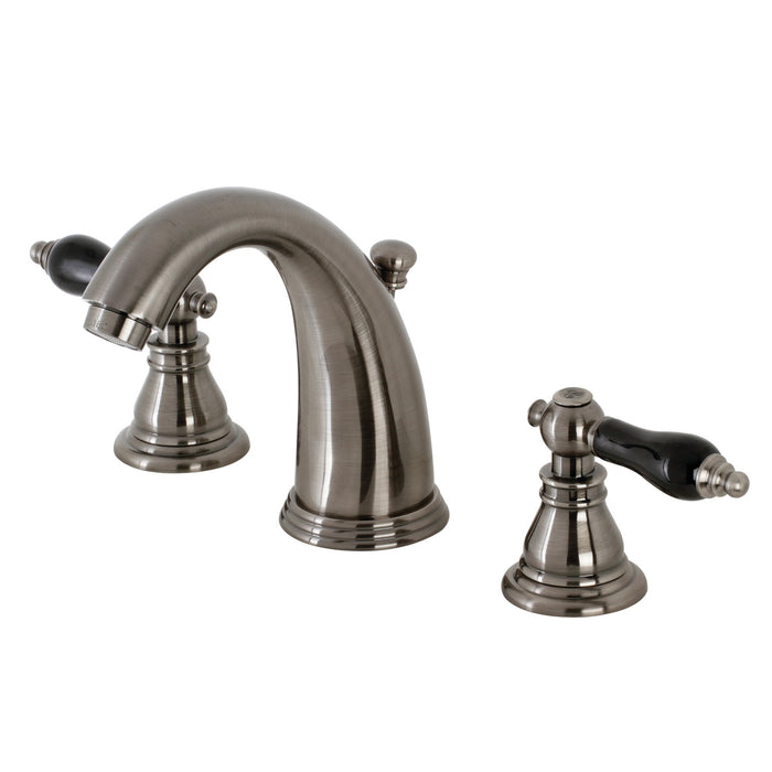 Kingston Brass KB983AKL Duchess Widespread Bathroom Faucet with Pop-Up Drain, Black Stainless