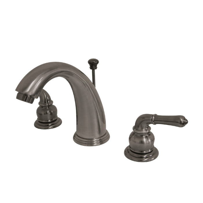 Kingston Brass KB983 Magellan Widespread Bathroom Faucet with Pop-Up Drain, Black Stainless