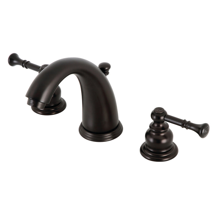 Kingston Brass KB985NL Naples Widespread Bathroom Faucet with Retail Pop-Up Drain, Oil Rubbed Bronze