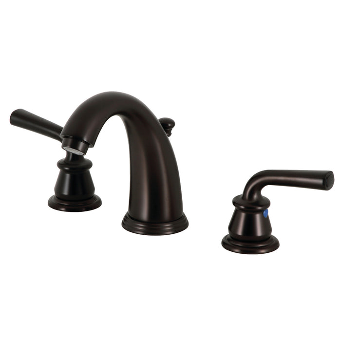 Kingston Brass KB985RXL Restoration Widespread Bathroom Faucet with Retail Pop-Up Drain, Oil Rubbed Bronze