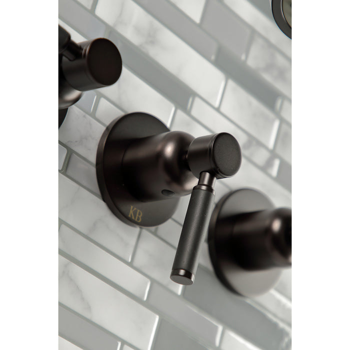 Kingston Brass KBX8135DKL Kaiser Triple-Handle Tub and Shower Faucet, Oil Rubbed Bronze