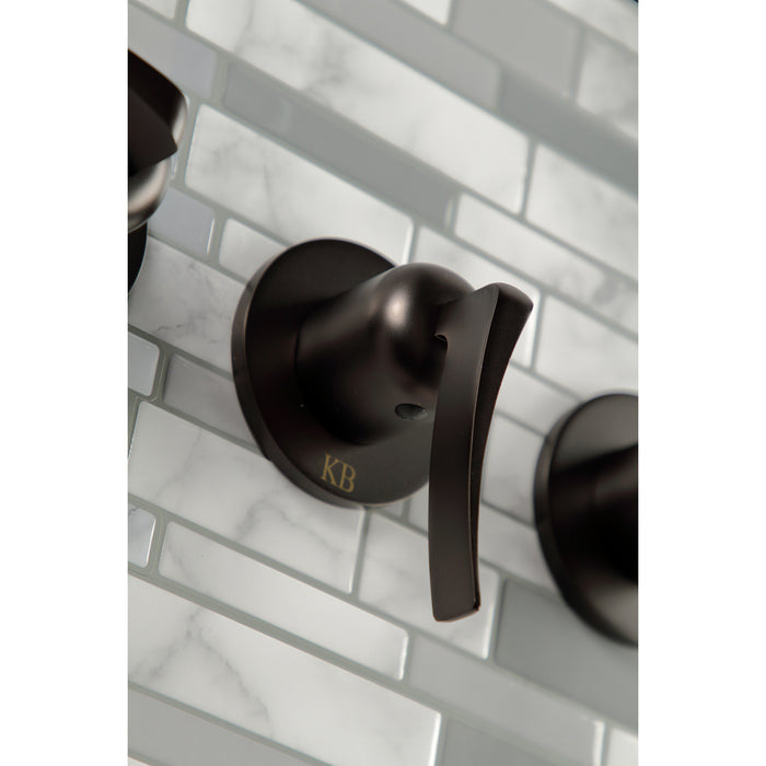 Kingston Brass KBX8135EFL Centurion Triple-Handle Tub and Shower Faucet, Oil Rubbed Bronze