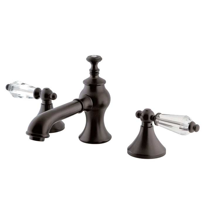 Kingston Brass KC7065WLL Wilshire Widespread Bathroom Faucet with Brass Pop-Up Drain, Oil Rubbed Bronze