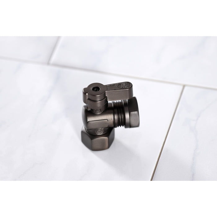 Kingston Brass KF4410ORB 1/2" FIP x 1/2" or 7/16" Slip Joint Quarter-Turn Angle Shut-Off Valve, Oil Rubbed Bronze