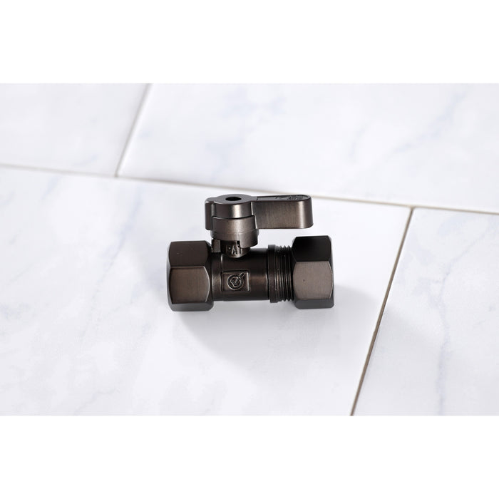 Kingston Brass KF4515ORB 1/2" FIP x 5/8" O.D. Comp Quarter-Turn Straight Shut-Off Valve, Oil Rubbed Bronze