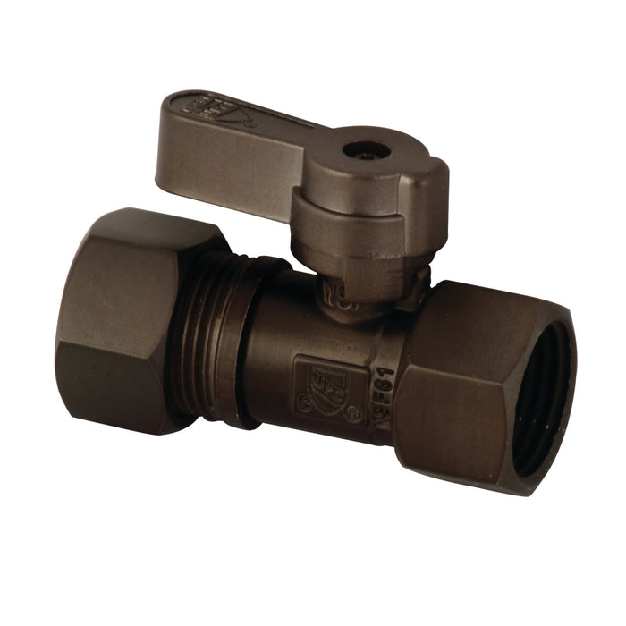 Kingston Brass KF4515ORB 1/2" FIP x 5/8" O.D. Comp Quarter-Turn Straight Shut-Off Valve, Oil Rubbed Bronze