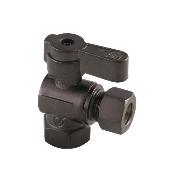 Kingston Brass KF5330ORB 5/8" O.D. Comp x 3/8" O.D. Comp Quarter-Turn Angle Shut-Off Valve, Oil Rubbed Bronze