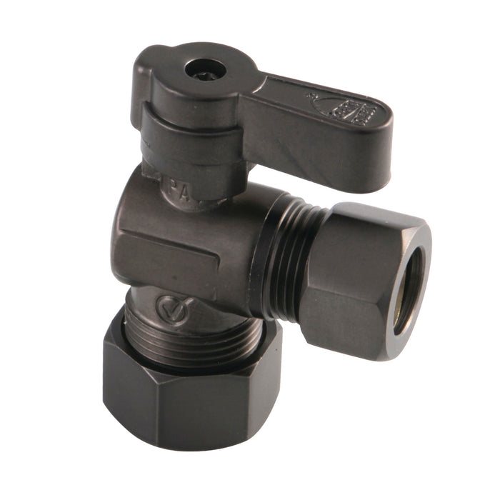 Kingston Brass KF5440ORB 5/8" O.D. Comp x 1/2" O.D. Comp Quarter-Turn Angle Shut-Off Valve, Oil Rubbed Bronze