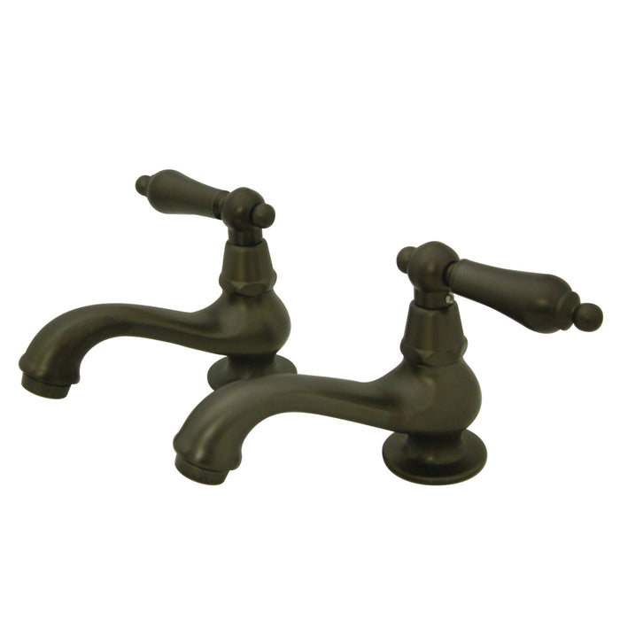 Kingston Brass KS1105AL Heritage Basin Tap Faucet with Metal Lever Handle, Oil Rubbed Bronze