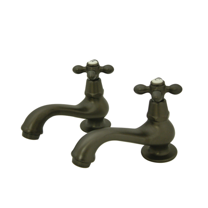 Kingston Brass KS1105AX Heritage Basin Tap Faucet with Metal Cross Handle, Oil Rubbed Bronze