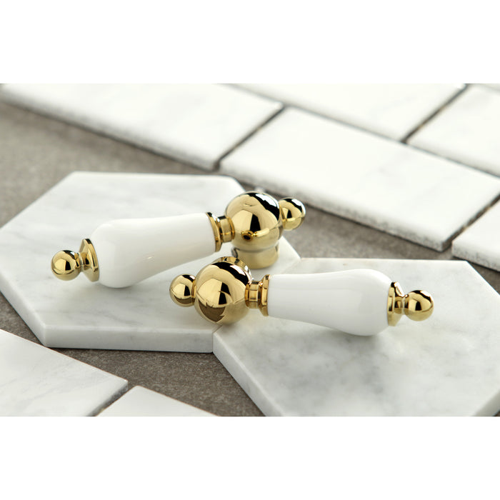 Kingston Brass KS1142PL Heritage Bridge Kitchen Faucet, Polished Brass