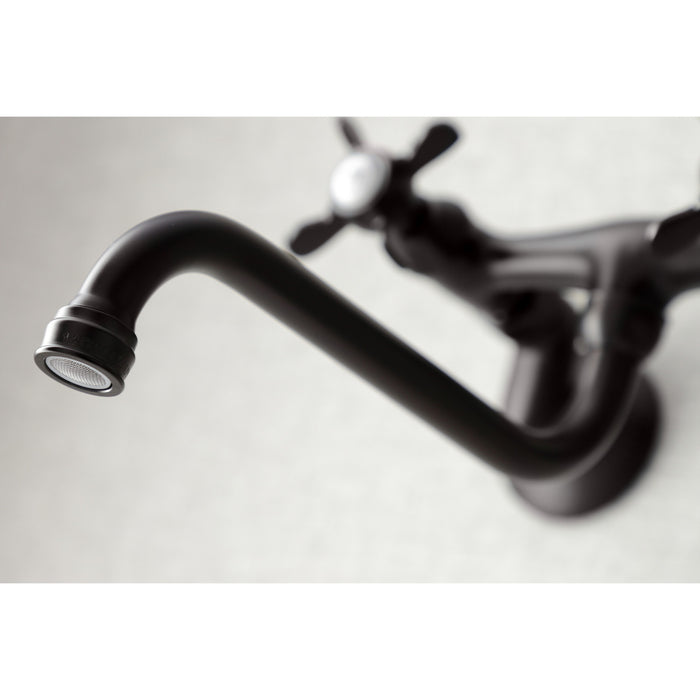 Kingston Brass KS115ORB Essex Adjustable Center Wall Mount Bathroom Faucet, Oil Rubbed Bronze