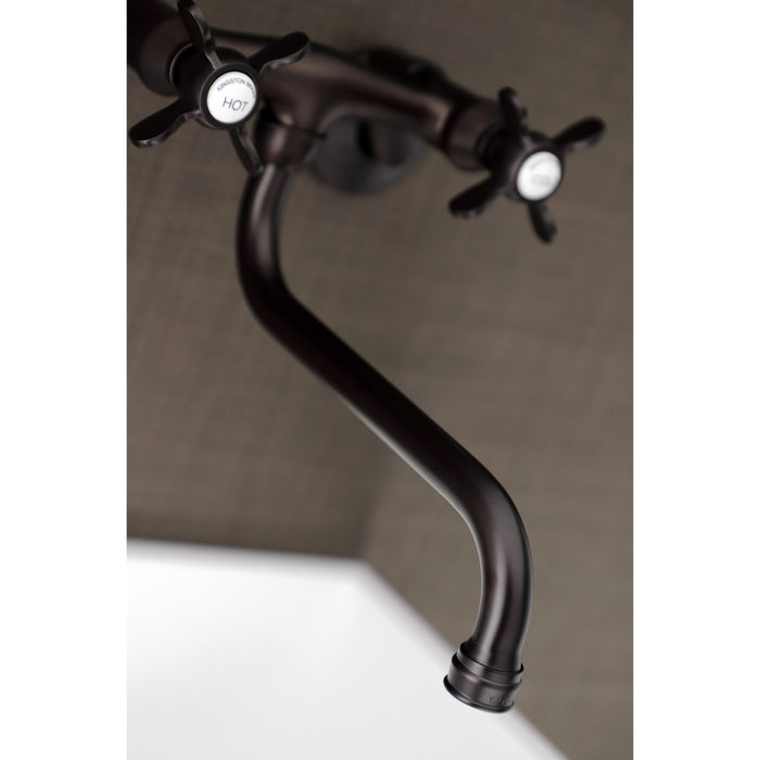 Kingston Brass KS115ORB Essex Adjustable Center Wall Mount Bathroom Faucet, Oil Rubbed Bronze