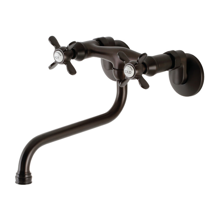 Kingston Brass KS115ORB Essex Adjustable Center Wall Mount Bathroom Faucet, Oil Rubbed Bronze