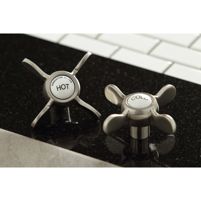 Kingston Brass KS115SN Essex Adjustable Center Wall Mount Bathroom Faucet, Brushed Nickel