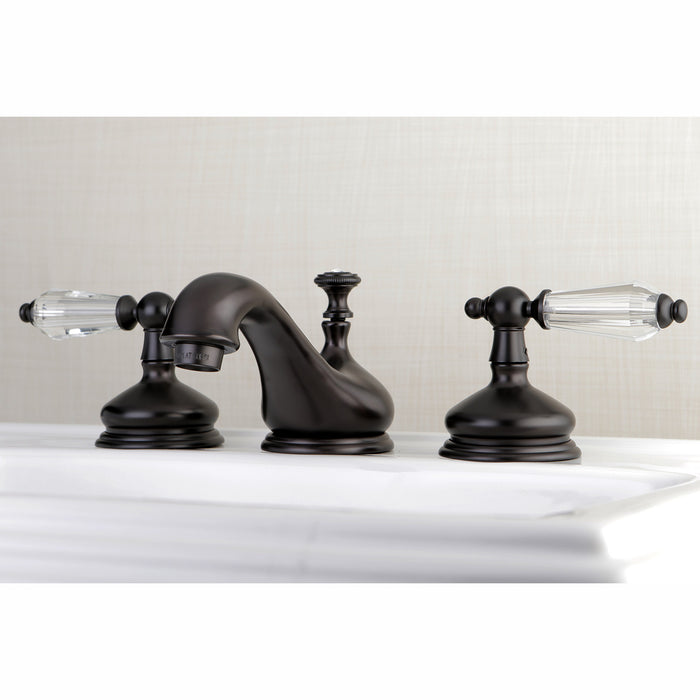 Kingston Brass KS1165WLL Wilshire Widespread Bathroom Faucet with Brass Pop-Up Drain, Oil Rubbed Bronze
