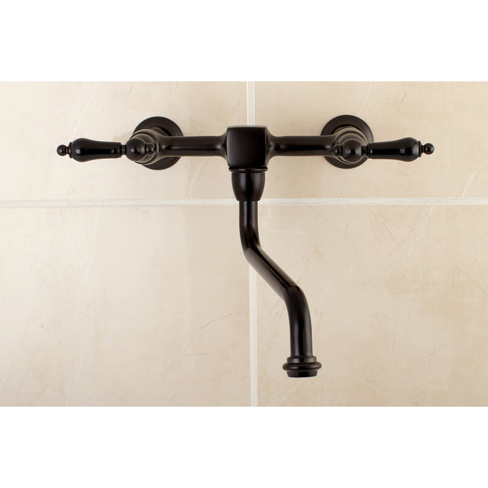 Kingston Brass KS1215PKL Duchess Double-Handle Wall Mount Bathroom Faucet, Oil Rubbed Bronze