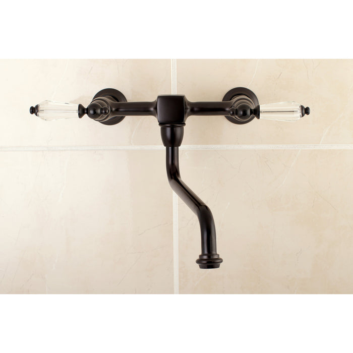 Kingston Brass KS1215WLL Wilshire Double-Handle Wall Mount Bathroom Faucet, Oil Rubbed Bronze