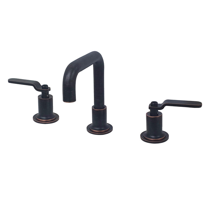 Kingston Brass KS142KLNB Whitaker Widespread Bathroom Faucet with Push Pop-Up Drain, Naples Bronze