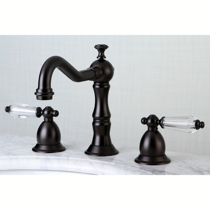 Kingston Brass KS1975WLL Wilshire Widespread Bathroom Faucet with Brass Pop-Up Drain, Oil Rubbed Bronze