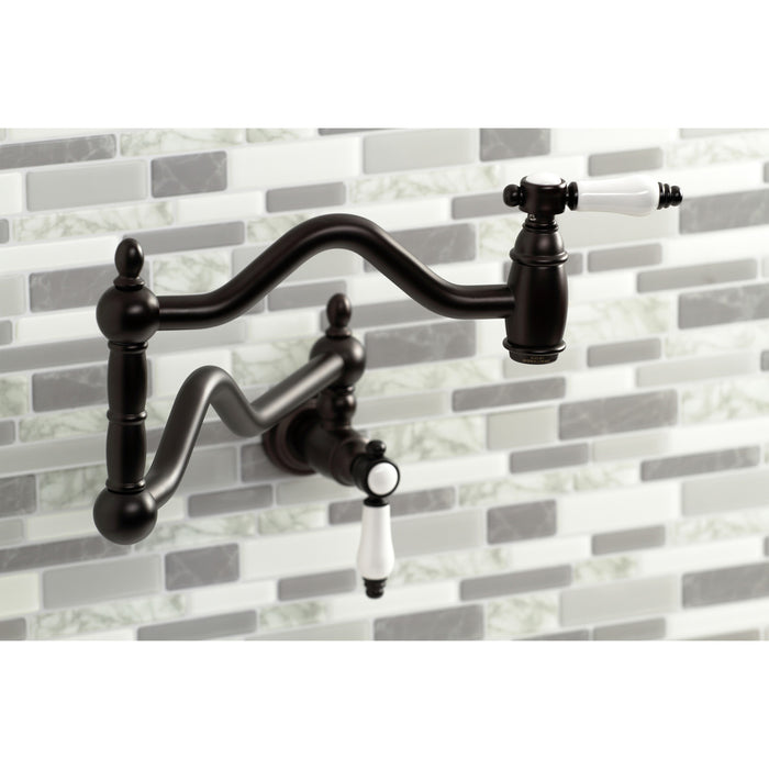 Kingston Brass KS2105BPL Bel-Air Wall Mount Pot Filler Faucet, Oil Rubbed Bronze