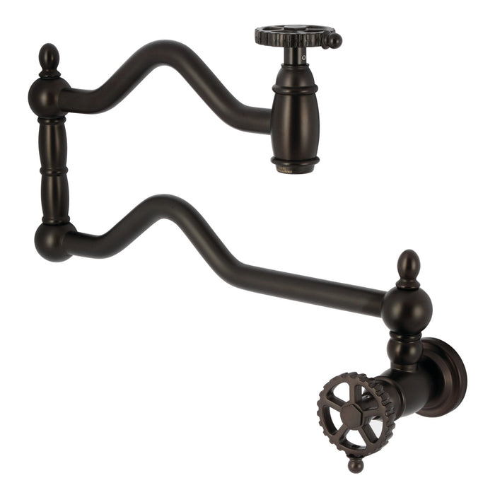 Kingston Brass KS2105CG Fuller Wall Mount Pot Filler Faucet, Oil Rubbed Bronze