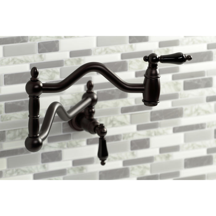 Kingston Brass KS2105PKL Duchess Wall Mount Pot Filler Faucet, Oil Rubbed Bronze