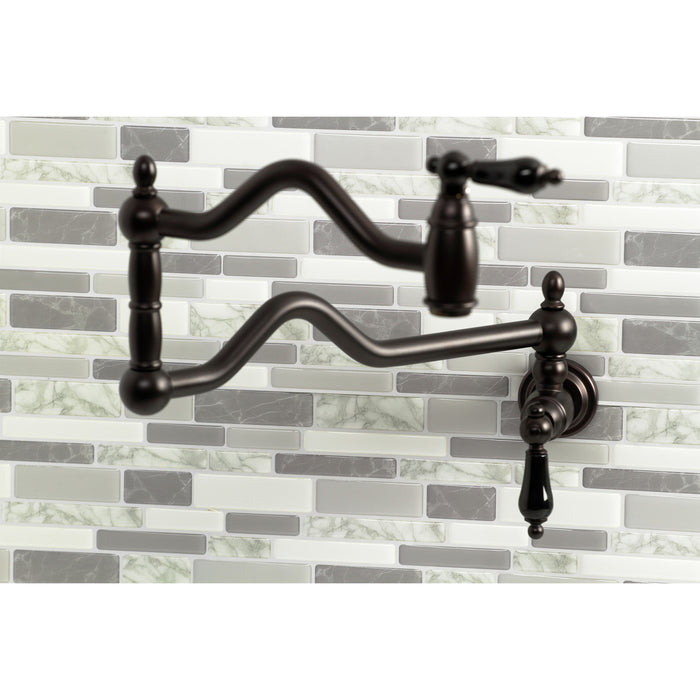 Kingston Brass KS2105PKL Duchess Wall Mount Pot Filler Faucet, Oil Rubbed Bronze