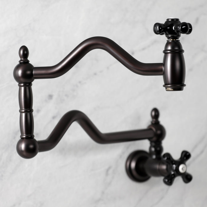 Kingston Brass KS2105PKX Duchess Wall Mount Pot Filler Faucet, Oil Rubbed Bronze