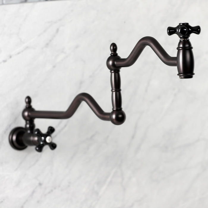 Kingston Brass KS2105PKX Duchess Wall Mount Pot Filler Faucet, Oil Rubbed Bronze