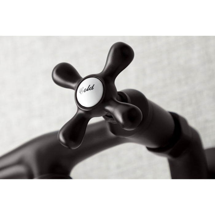 Kingston Brass KS215ORB Kingston Adjustable Center Wall Mount Bathroom Faucet, Oil Rubbed Bronze