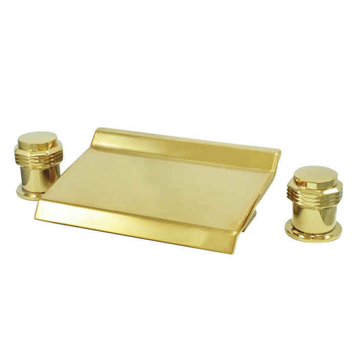 Kingston Brass KS2242MR Milano Two-Handle Roman Tub Faucet, Polished Brass
