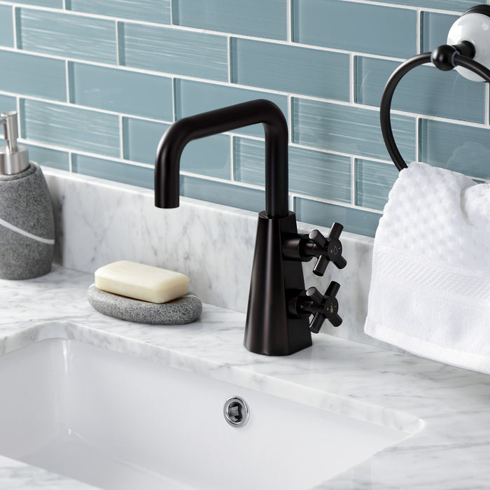 Kingston Brass KS2265DX Constantine Two-Handle Single-Hole Bathroom Faucet with Push Pop-Up Drain, Oil Rubbed Bronze