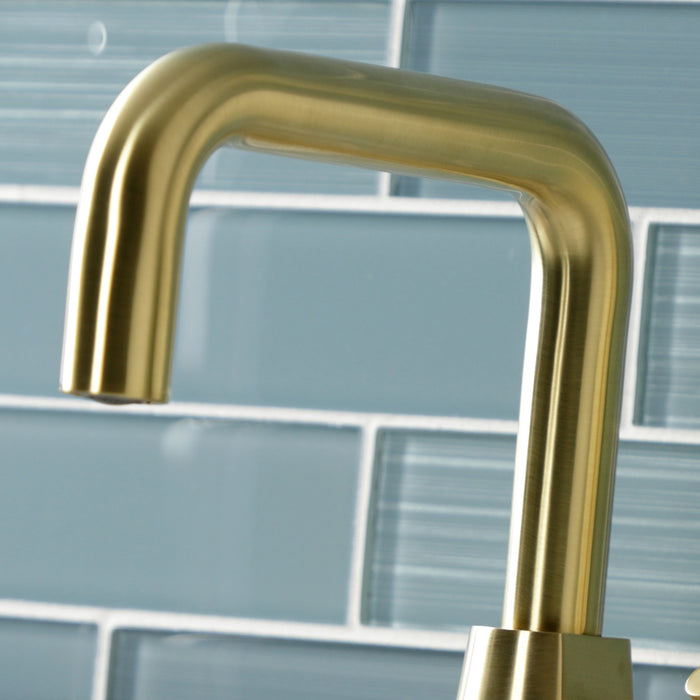 Kingston Brass KS2267DX Constantine Two-Handle Single-Hole Bathroom Faucet with Push Pop-Up Drain, Brushed Brass