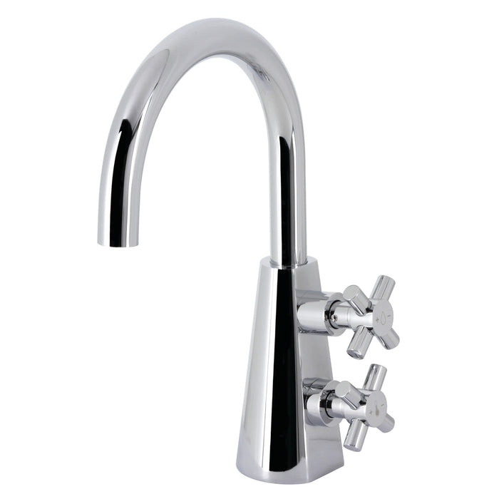Kingston Brass KS2291DX Constantine Two-Handle Single-Hole Bathroom Faucet with Push Pop-Up Drain, Polished Chrome