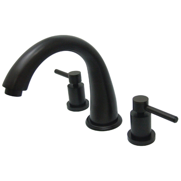 Kingston Brass KS2365DL Concord Two-Handle Deck Mount Roman Tub Faucet, Oil Rubbed Bronze