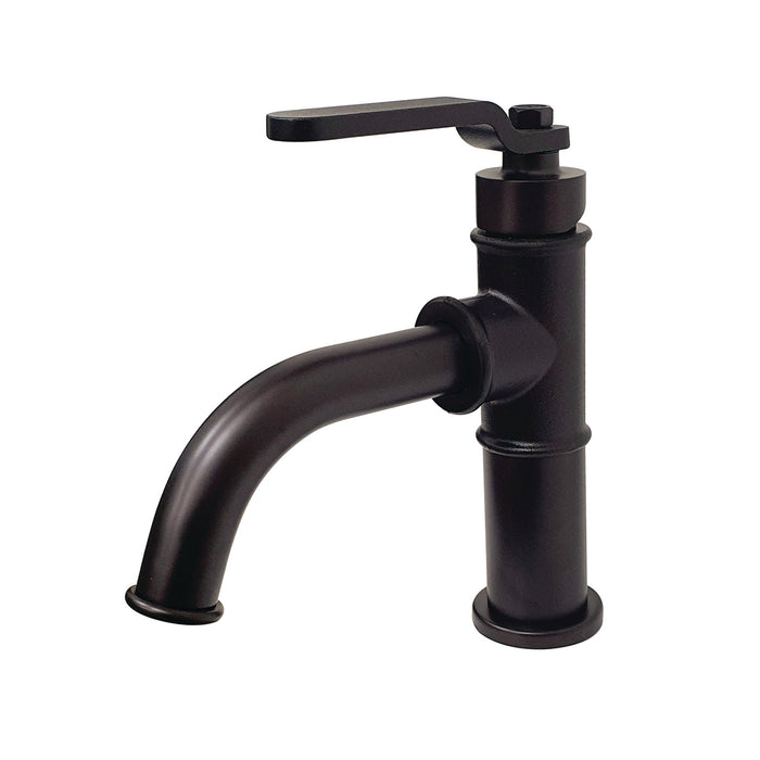 Kingston Brass KS2825KL Whitaker One-Handle Single-Hole Bathroom Faucet with Push Pop-Up Drain, Oil Rubbed Bronze