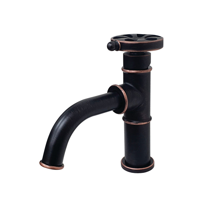 Kingston Brass KS282RXNB Belknap One-Handle Single-Hole Bathroom Faucet with Push Pop-Up Drain, Naples Bronze