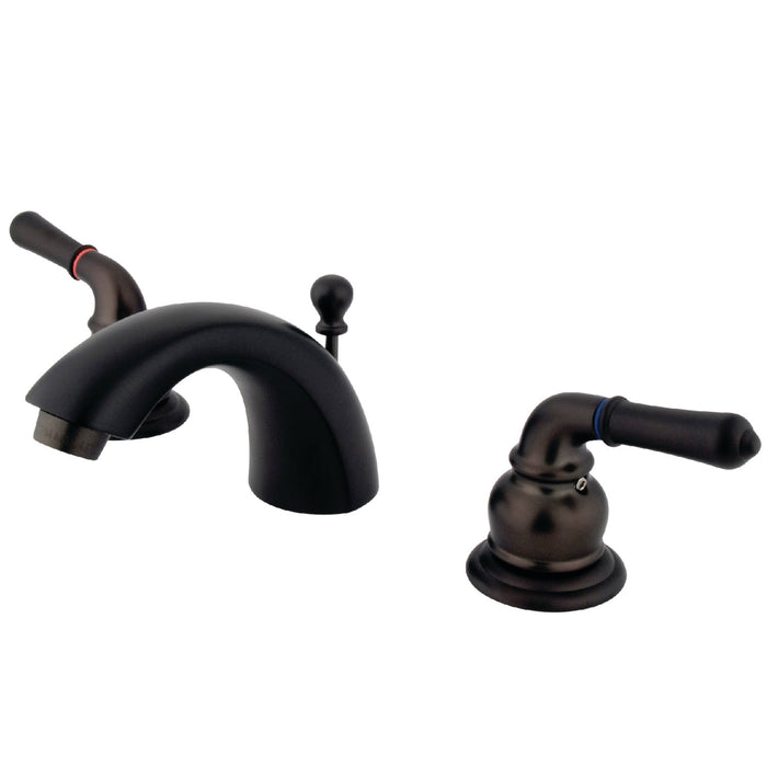 Kingston Brass KS2955  Mini-Widespread Bathroom Faucet with Brass Pop-Up Drain, Oil Rubbed Bronze