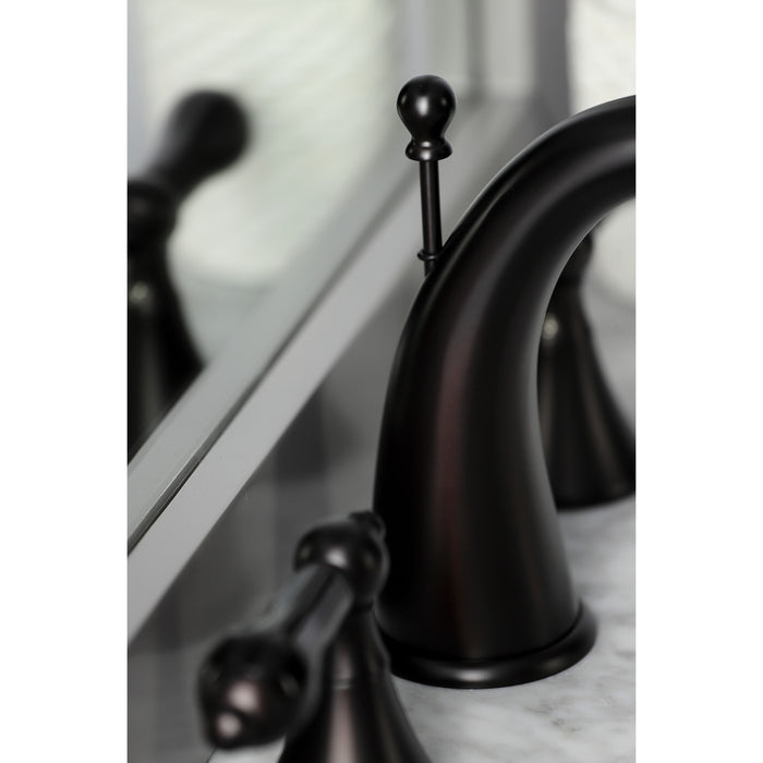 Kingston Brass KS2975PKL Duchess Widespread Bathroom Faucet with Brass Pop-Up Drain, Oil Rubbed Bronze