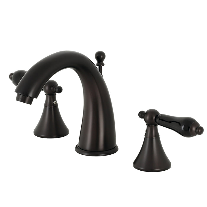 Kingston Brass KS2975PKL Duchess Widespread Bathroom Faucet with Brass Pop-Up Drain, Oil Rubbed Bronze