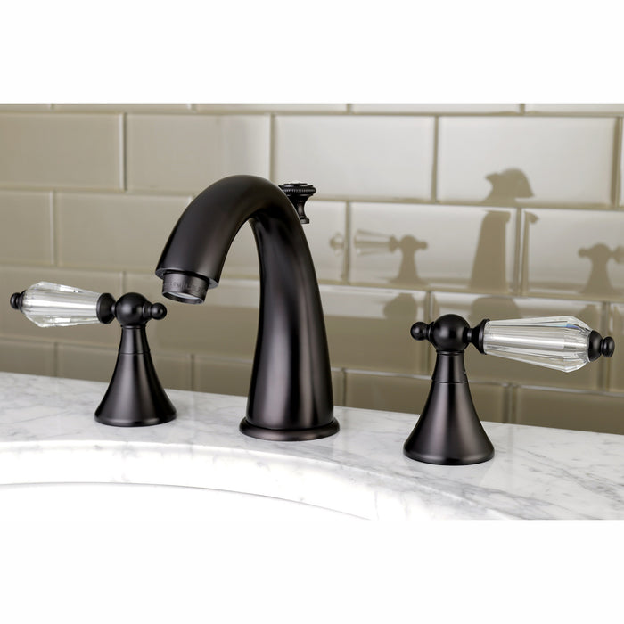 Kingston Brass KS2975WLL Wilshire Widespread Bathroom Faucet with Brass Pop-Up Drain, Oil Rubbed Bronze