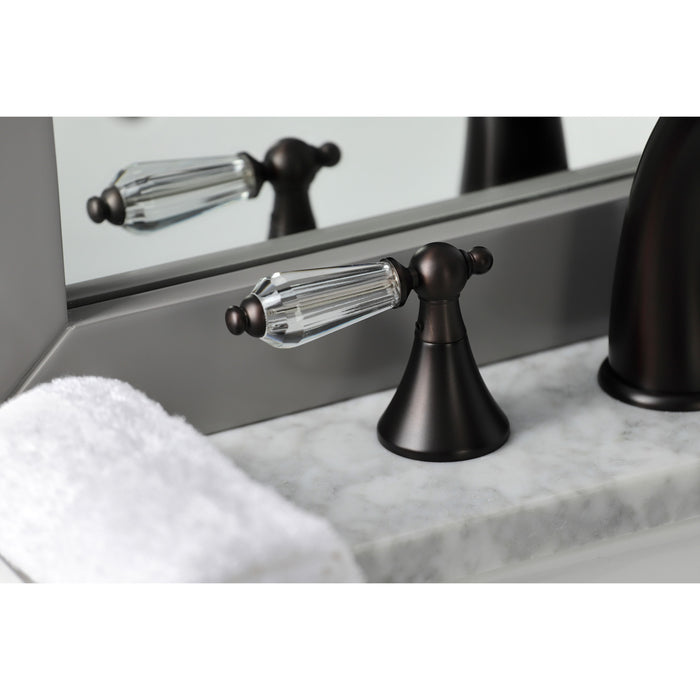 Kingston Brass KS2975WLL Wilshire Widespread Bathroom Faucet with Brass Pop-Up Drain, Oil Rubbed Bronze