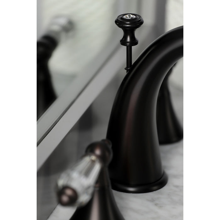 Kingston Brass KS2975WLL Wilshire Widespread Bathroom Faucet with Brass Pop-Up Drain, Oil Rubbed Bronze