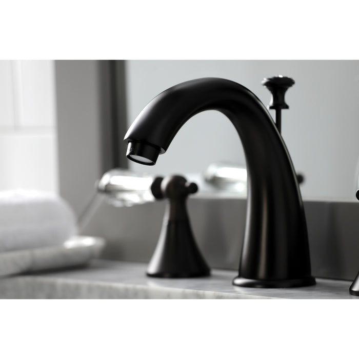 Kingston Brass KS2975WLL Wilshire Widespread Bathroom Faucet with Brass Pop-Up Drain, Oil Rubbed Bronze
