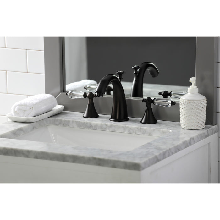 Kingston Brass KS2975WLL Wilshire Widespread Bathroom Faucet with Brass Pop-Up Drain, Oil Rubbed Bronze