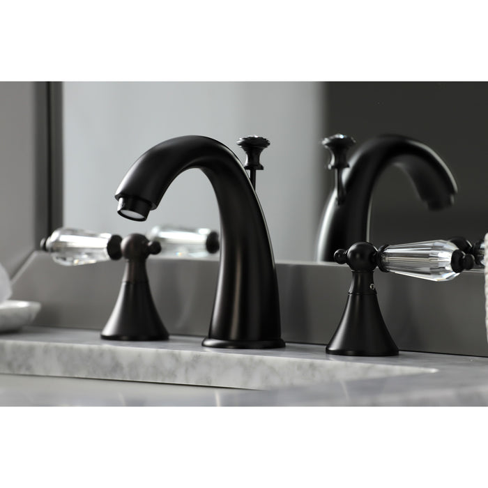 Kingston Brass KS2975WLL Wilshire Widespread Bathroom Faucet with Brass Pop-Up Drain, Oil Rubbed Bronze