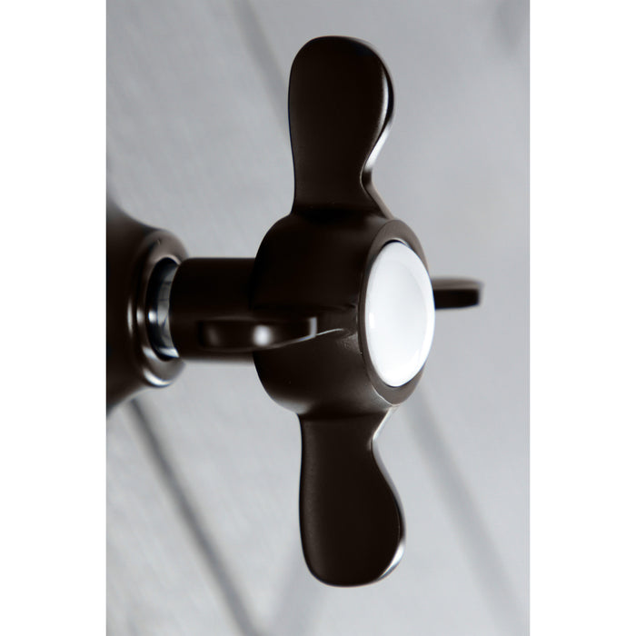 Kingston Brass KS3035BEX  Single-Handle Three-Way Diverter Valve with Round Trim Kit, Oil Rubbed Bronze