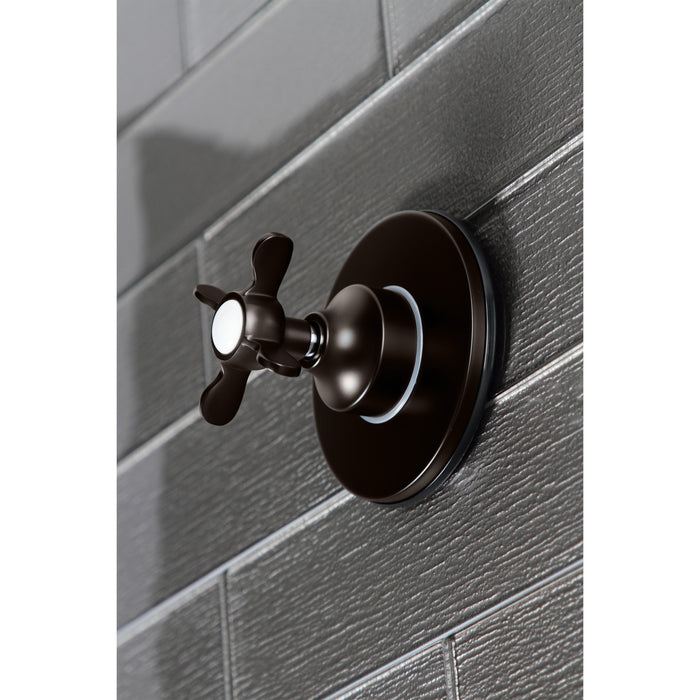 Kingston Brass KS3035BEX  Single-Handle Three-Way Diverter Valve with Round Trim Kit, Oil Rubbed Bronze